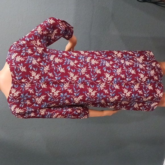 Madewell Button-Back Dress in Antique Floral V-Neck Dress Women's M - Picture 2 of 16